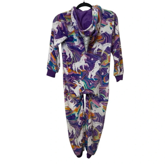 Children’s Place Girl’s Unicorn Onesie Pajamas. Size 7-8/medium - Picture 2 of 9